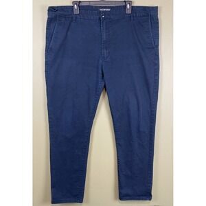 Victorious Chino Khaki Casual Navy Pants Size Men 42 X 30 Stretch Straight